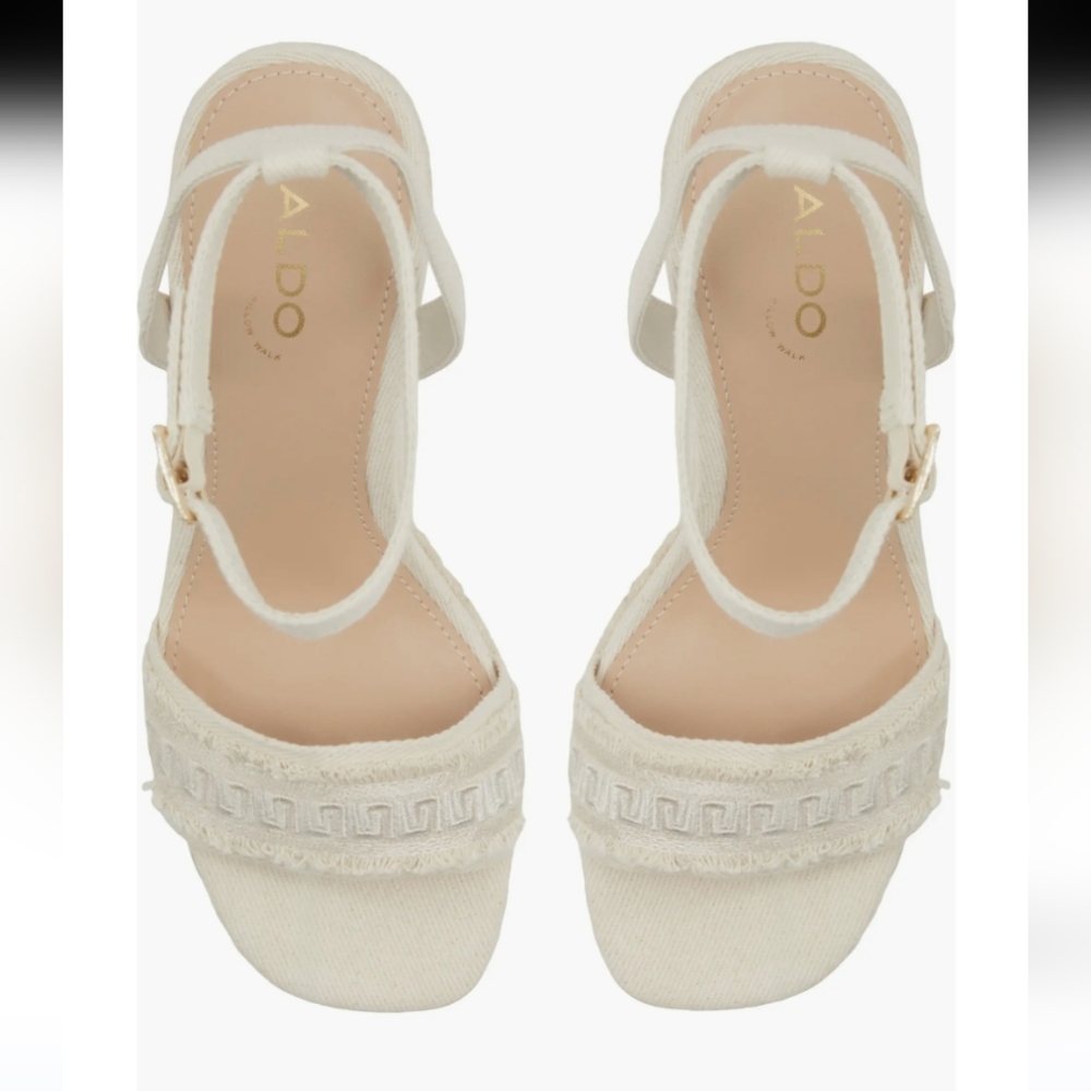 ALDO  Aberitram Ankle Strap Espadrille Platform Wedge Sandal NEW IN BOX